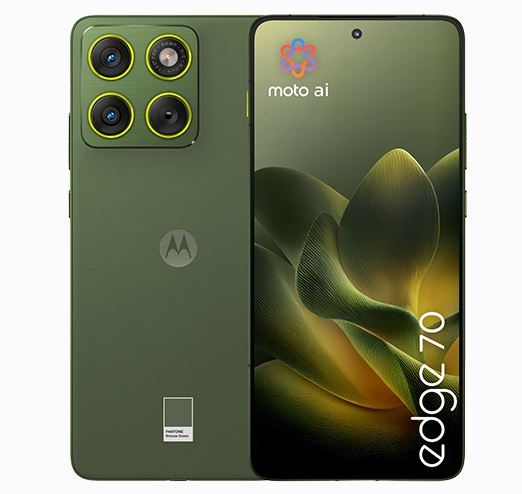 Motorola XT2601-2 Moto Edge 70 5G Gadget Gray – Motorola mobitel, prednja strana sa Super HD pOLED zaslonom